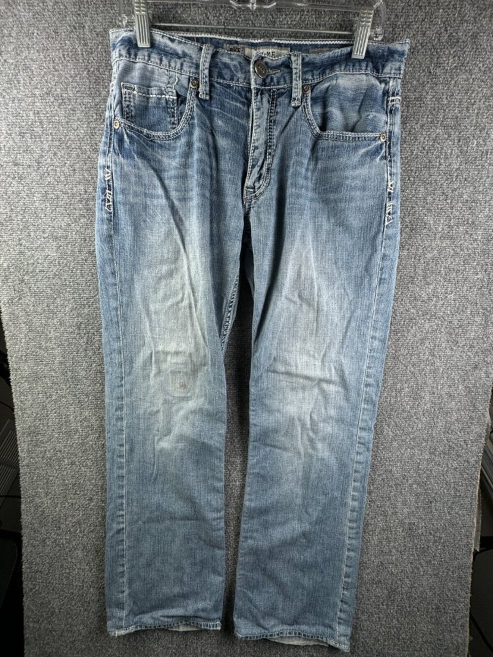 Buckle BKE Jake Men Jeans 31R Straight Leg Blue Cotton Adult Urban Light Wash